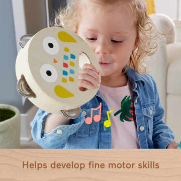 Fisher-Price Wooden Musical Instruments Gift Set Toddler Creative Play, 6 Wood Pieces - Image 3 of 6