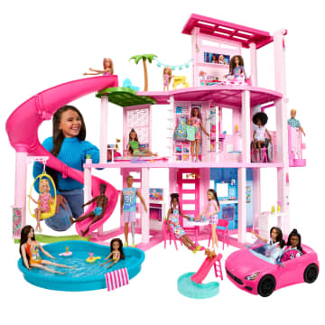 Barbie Dreamhouse Dom Marzeń Domek Dla Lalek Ze Zjeżdżalnią Sięgającą Górnego Poziomu, Windą I Miejscem Do Zabawy Dla Zwierzątek Oraz Ponad 75 Akcesoriami - Image 2 of 6