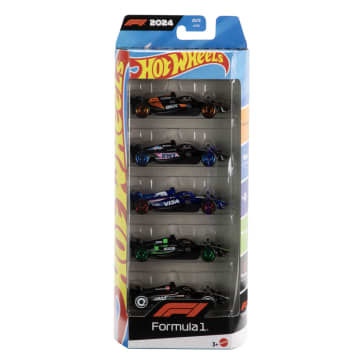 Hot Wheels 5-Pack Raceteam, Set Van 5 Formule 1-Thema Schaal 1:64 Speelgoedauto's Van Gegoten Metaal - Image 1 of 6