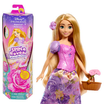 Muñeca De Moda Rapunzel Spin & Reveal De Disney Princesas Y Accesorios Con 11Sorpresas - Image 1 of 6