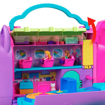 Conjunto De Juego De Kitty Airways De Polly Pocket Con 2 Muñequitas Y Una Mascota, Juguete De Viaje De Avión Con Accesorios - Image 5 of 6