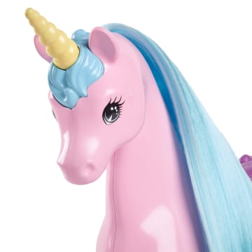 Barbie Büyüleyici Bebek Ve Tek Boynuzlu At Oyuncak Seti, Eyer, Fırça Ve Aksesuarlar - Image 3 of 6