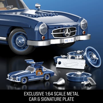 Mattel Brick Shop Hot Wheels Mercedes-Benz 300 Sl Building Toy Kit (1600 Pieces), For Collectors - Imagen 5 de 6