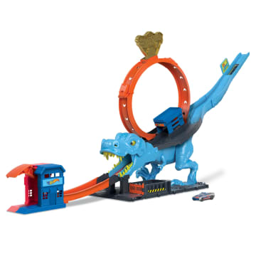 Hot Wheels City T-Rex Loop And Stunt Playset, Track Set With 1 Toy Car - Image 1 of 7