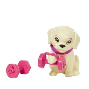 Yavru Köpeği, Spor Kıyafetleri, Patenleri Ve Tenis Raketiyle Barbie Bebek - Imagen 5 de 7