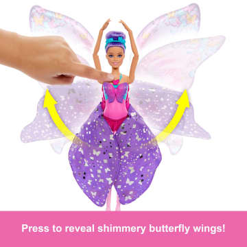 Barbie Dance And Flutter Doll With 2-In-1 Transformation From Dancer To Butterfly, Purple Hair - Image 3 of 6