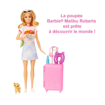 Barbie-Barbie En Voyage-Coffret Avec Chiot Et Accessoires - Imagen 5 de 7