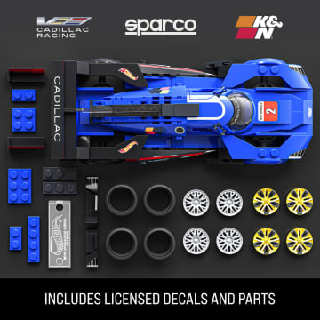 Mattel Brick Shop Hot Wheels Cadillac Project Gtp Hypercar Building Toy Kit (236 Pieces), For Collectors - Imagen 4 de 6