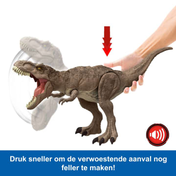 Jurassic World Totale Aanval Tyrannosaurus Rex Dinosaurus Actiefiguur Speelgoed - Image 3 of 6
