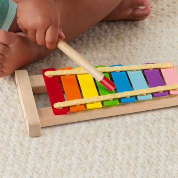 Fisher-Price - Xylophone en bois, instrument de musique avec 2 pièces - Imagen 3 de 6