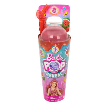 Barbie Pop Reveal Serie Frutta Bambola Con 8 Sorprese Tra Cui Cucciolo, Slime, Profumo Ed Effetto Cambia Colore - Image 8 of 9