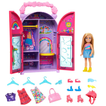 Conjunto De Juego De Muñeca Chelsea Y Armario De Barbie Con Ropa Y Accesorios - Imagen 2 de 6