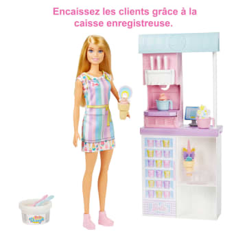 Barbie - Coffret Marchande De Glace - Poupée Mannequin - Dès 4 Ans - Imagen 5 de 6