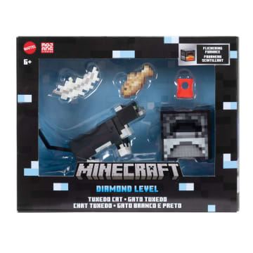 Figura De Acción De Gato Con Esmoquin De La Serie De Diamante De Minecraft, 4 Accesorios, Diseño De Coleccionista Con Un Tamaño De 14Cm - Imagen 6 de 6