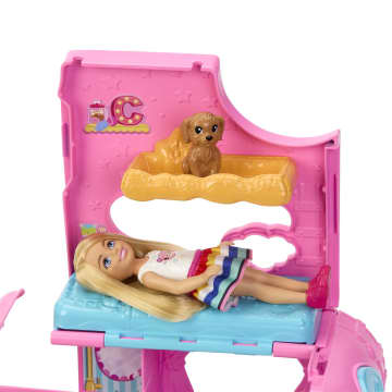 Barbie Chelsea 2-In-1 Camper, Speelset Met Kleine Pop Chelsea, 2 Dierenvriendjes En 15 Accessoires - Image 5 of 6