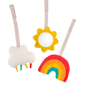 Fisher-Price Wooden Activity Gym, Wood Frame With 3 Sensory Toys & Mat For Newborn Babies - Image 4 of 6