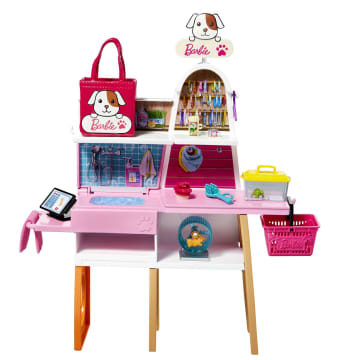 Bambola Barbie E Playset Negozio Degli Animali Con 4 Animali E Accessori, Per Bambini Da 3 A 7 Anni - Image 4 of 6