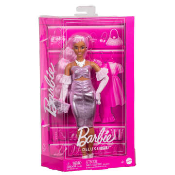 Klasik Barbie Tarzındaki Parlak Pembe Elbisesi Ve Kadife Eldivenleriyle Pembe Saçlı Barbie Stil İkonu Bebek (1) - Imagen 6 de 6