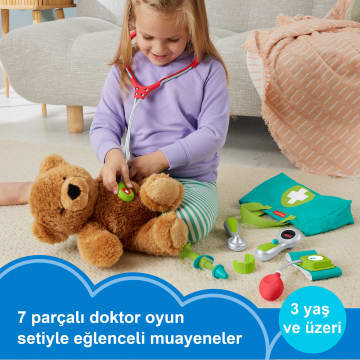 Okul Öncesi Çağdaki 3 Yaş Ve Üzeri Çocuklar Için 7 Parçadan Oluşan Fisher-Price Doktor Seti Doktor Oyuncakları - Imagen 2 de 6