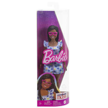 Barbie Fashionistas Doll #229, Barbie Doll With Down Syndrome Wearing Heart-Print Dress - Image 6 of 6