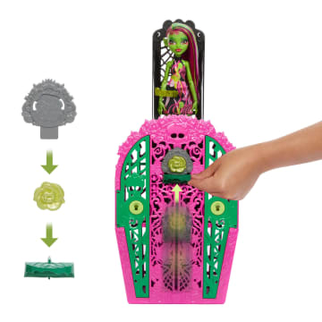Monster High Gizemli Arkadaşlar Gizemli Bahçe Oyun Seti, Venus Mcflytrap Bebek, 19'Dan Fazla Sürpriz - Imagen 5 de 6