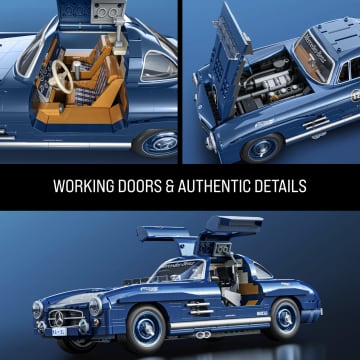 Mattel Brick Shop Hot Wheels Mercedes-Benz 300 Sl Building Toy Kit (1600 Pieces), For Collectors - Imagen 6 de 6