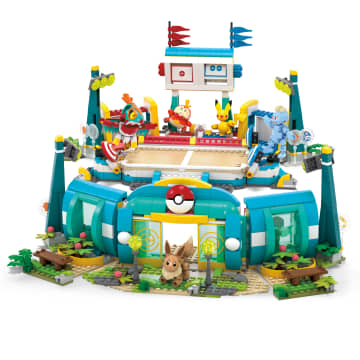 Conjunto De Construcción Estadio De Entrenamiento De Pokémon De Mega Para Niños Y Niñas, Incluye 5 Figuras De Acción (1101Piezas) - Image 6 of 7