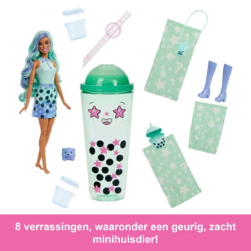 Barbiepop Pop Onthul Bubbelthee-Reeks En Accessoire-Set Met Groene Thee Geparfumeerde Modepop - Image 5 of 6