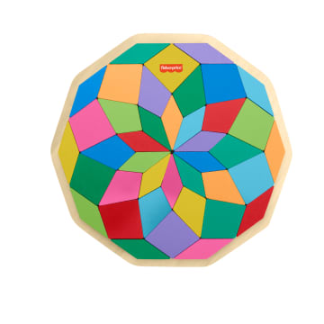 Fisher-Price Geometrische Houten Mandala Puzzel Voor Peuters En Kinderen, 40 Houten Stukken - Image 3 of 6