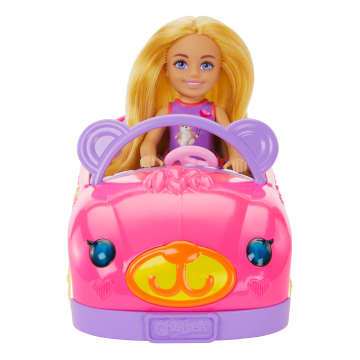 Barbie Chelsea Vehicle Set With Blonde Small Doll, Toy Car & Teddy Bear Accessory - Image 5 of 6