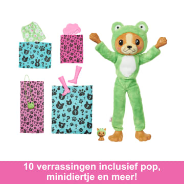 Barbie Cutie Reveal Pop En Accessoires, Met Kostuumthema En 10 Verrassingen, Puppy Als Kikker - Image 3 of 6