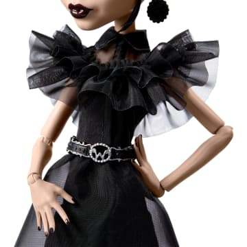 Monster High Wednesday Pop Om Te Verzamelen, Rave'n Wednesday in Zwarte Jurk, Geïnspireerd Op De Dansscène - Bild 3 von 6