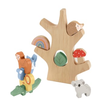 Fisher-Price-Arbre D’Équilibre En Bois, 10 Pièces - Image 1 of 6