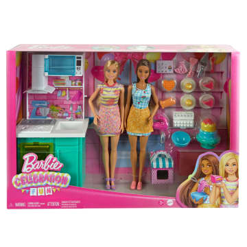 2 Bebek, Fırın Ve 15'Ten Fazla Aksesuarıyla Barbie Brooklyn Ve Malibu Pasta Yapıyor Oyun Seti - Image 6 of 6