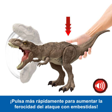 Figura De Acción De Dinosaurio Tiranosaurio Rex Ataque Total De Jurassic World - Imagen 3 de 6