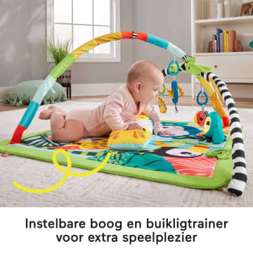 Fisher-Price 3-In-1 Regenwoud Babygym Met Buikligtrainer En 6 Babyspeeltjes, Van Baby Tot Peuter - Image 3 of 8