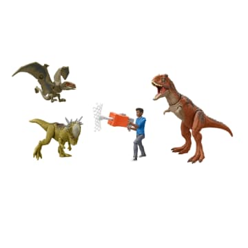 Pack De Historia De Figura De Acción De Darius De Jurassic World: Teoría Del Caos Y 3 Dinosaurios - Imagen 2 de 6