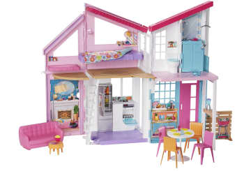 Barbie Domek Barbie Malibu: 2 Poziomy, 6 Pomieszczeń, Funkcje Transformacji Oraz Ponad 25 Akcesoriów - Image 1 of 6