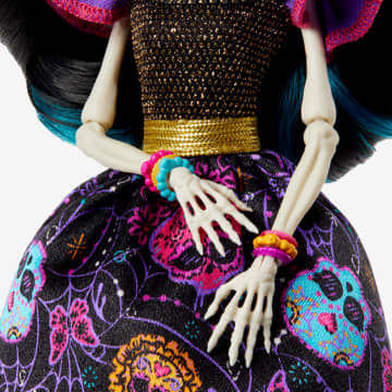 Monster High – Fêtes De Fin D’Année – Poupée Día De Muertos Skelita Calaveras - Imagen 4 de 6