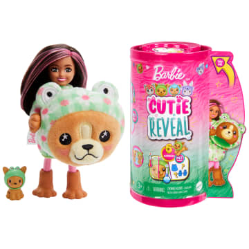Barbie Cutie Reveal Kostüm Temalı Seri; Chelsea Küçük Bebek Ve Aksesuarlar, Kurbağa Kostümlü Kuçucuk - Image 1 of 5