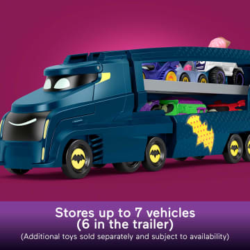 Fisher-Price Dc Batwheels Toy Hauler And Car, Bat-Big Rig With Ramp And Vehicle Storage - Image 4 of 6