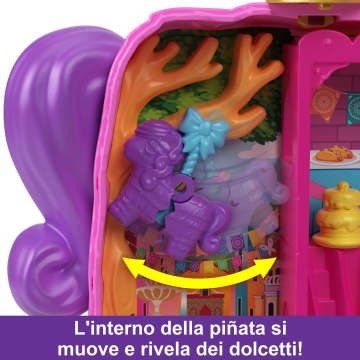 Polly Pocket Cofanetto Festa Con Piñata, Playset Con 2 Bambole E Accessori, Mini Giocattoli - Image 4 of 8