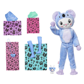 Barbie Cutie Reveal Kostüm Temalı Bebek Ve 10 Sürpriz Aksesuar, Koala Kostümlü Tavşancık - Image 4 of 6