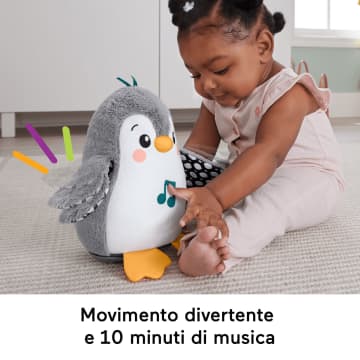 Fisher-Price Pinguino Dolci Coccole Per Il Gioco Distesi Sul Pancino, Con Musica E Ali Che Si Muovono Mentre L'Amichetto Di Peluche Si Attiva - Image 3 of 6