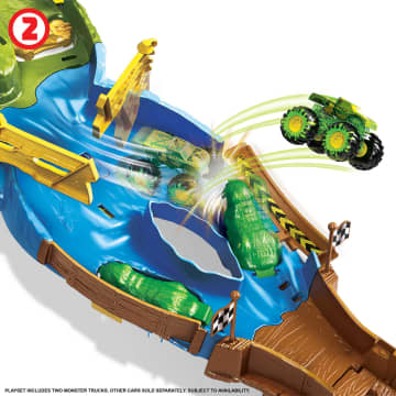 2 Adet 1:64 Ölçekli Oyuncak Arabasıyla Hot Wheels Monster Trucks Oyun Seti - Image 4 of 6