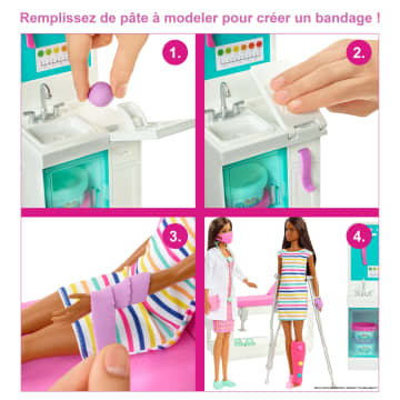 Barbie - Coffret Clinique De Barbie - Poupée Mannequin - Dès 4 Ans - Imagen 3 de 6