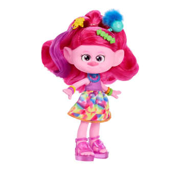 Dreamworks Trolls Band Together Hair-Tastic™ Queen Poppy Fashion Doll & 15+ Hairstyling Accessories - Image 5 of 6