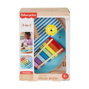 Fisher-Price Wooden Musical Table With Percussion Instrument Toys, 3 Wood Pieces - Image 6 of 6