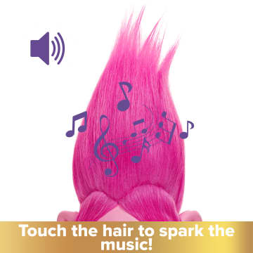 Dreamworks Trolls Band Together Rainbow Hairtunes™ Poppy Doll, Light & Sound, Toys Inspired By The Movie - Image 4 of 6