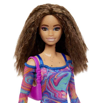 Muñeca Barbie Fashionistas N. 206 Con Pelo Ondulado Y Pecas - Imagen 3 de 6